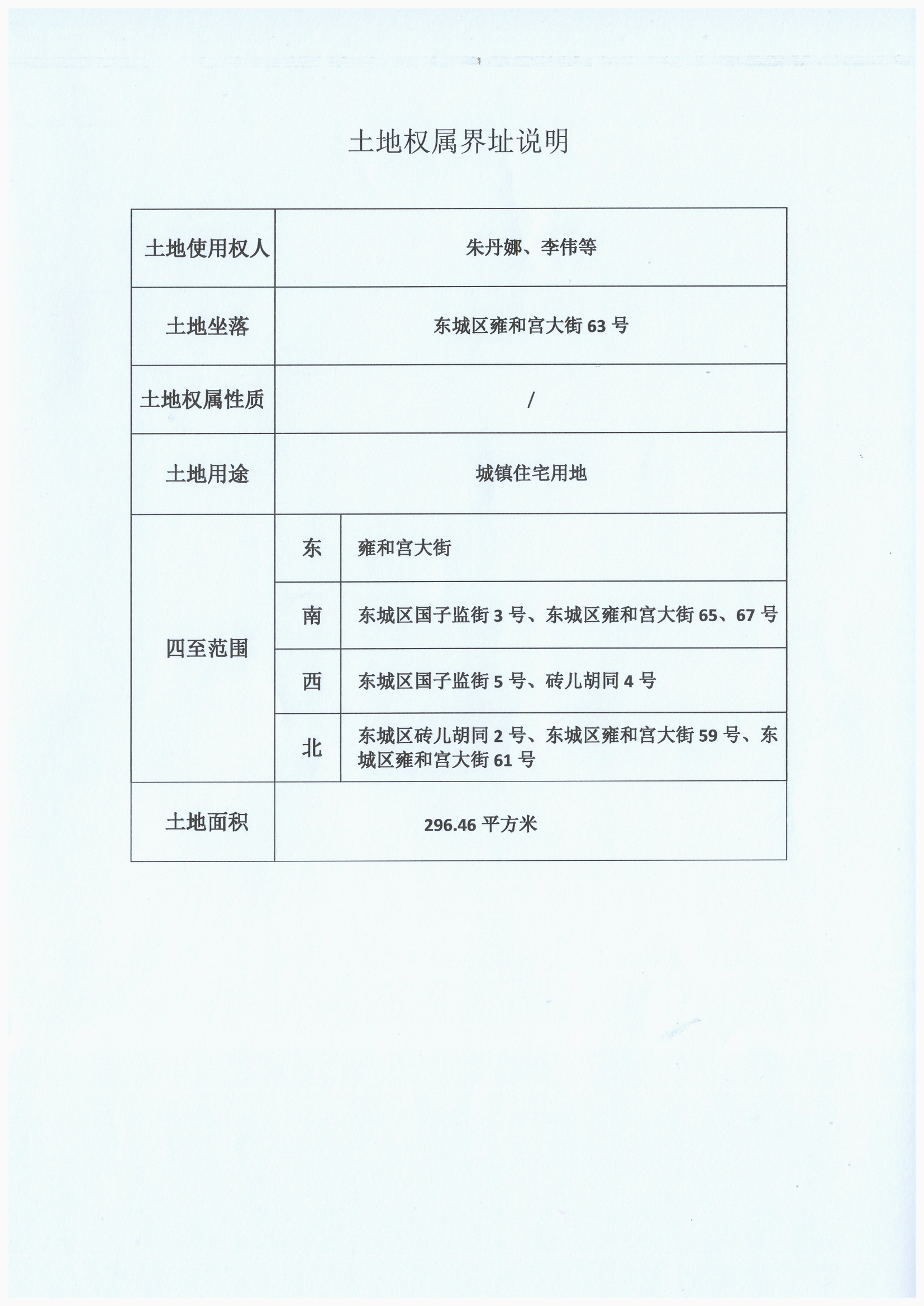 附件1土地权属界址说明(雍和宫大街63号).jpg
