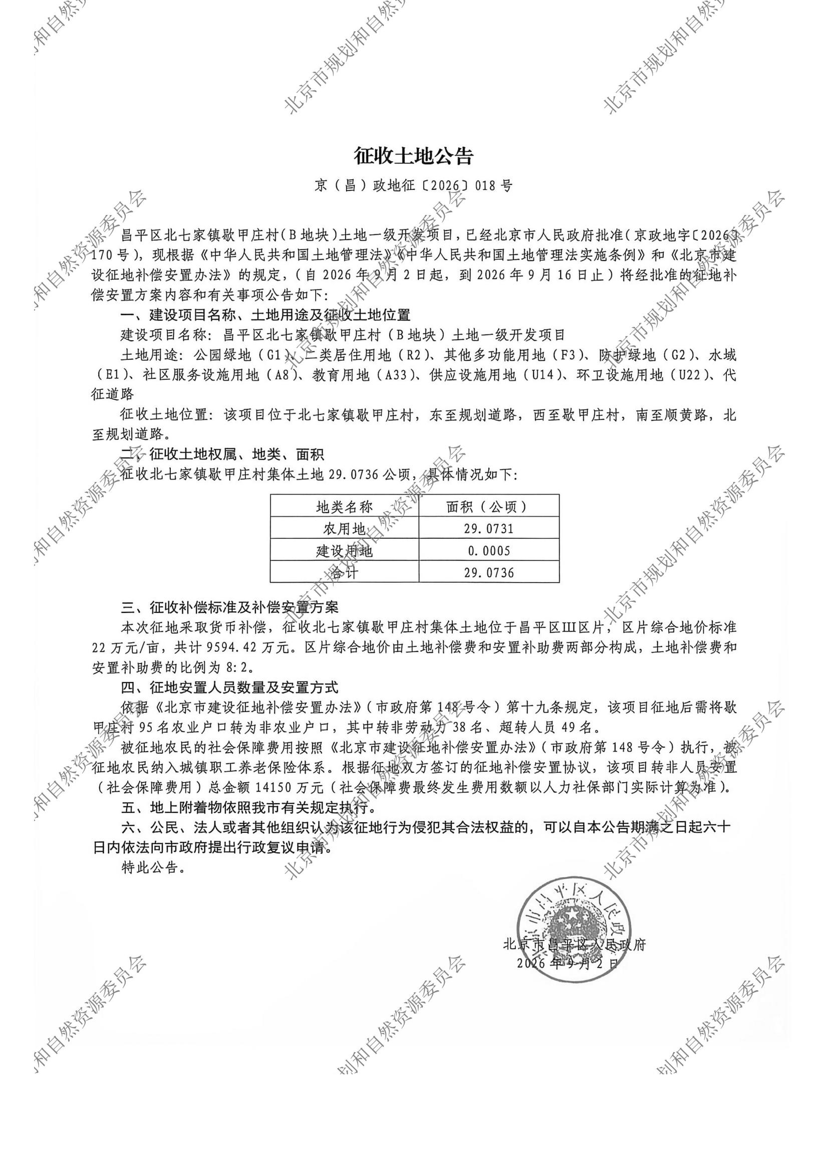 74CAFDBED8DF431BA70B9A96E0A9AF15_征收土地公告_京（昌）政地征〔2026〕018号__歇甲B地块_00.jpg